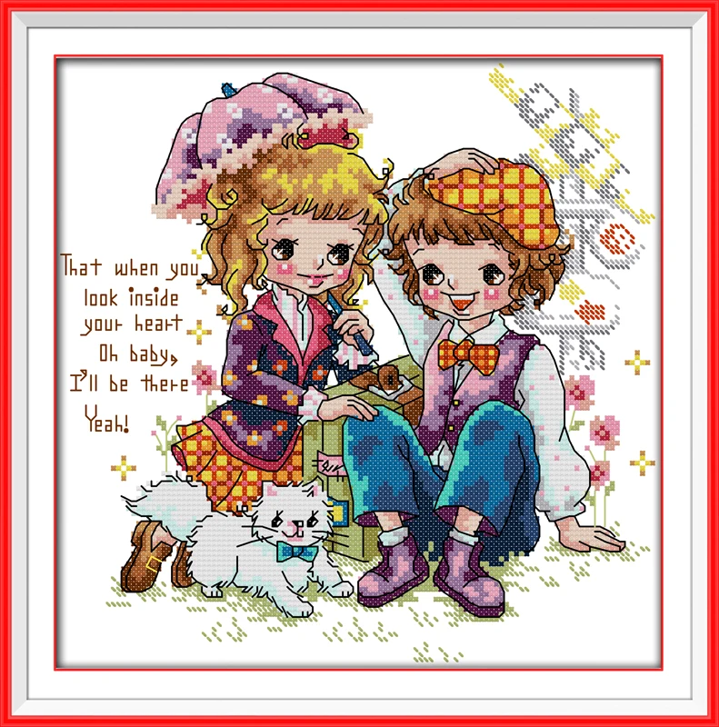 

Happy trip, counted printed on fabric DMC 14CT 11CT Cross Stitch kits,embroidery needlework Sets, Home Decor