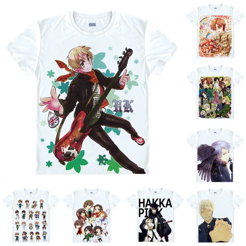 Coolprint футболка с изображением в стиле Аниме Хеталия и страны оси футболки Hetalia