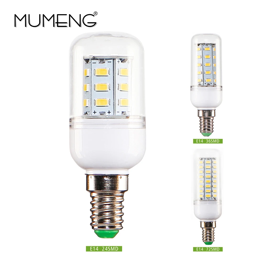 

MUMENG LED Light Bulb E27 E14 LED Spotlight 24 36 72LEDs 5730SMD Corn Bulb LED Light For Home Energy Saving 110V/220V