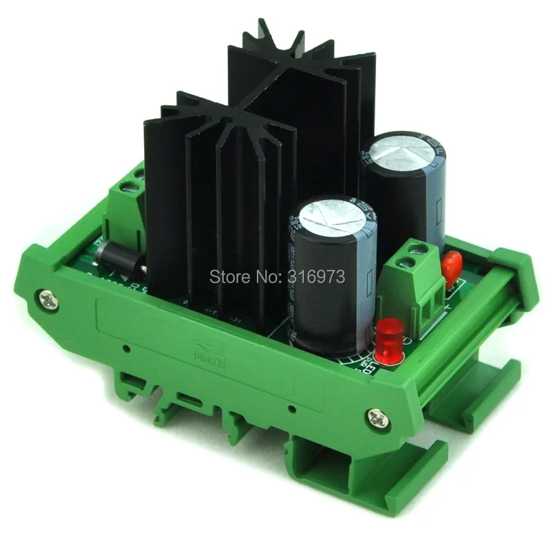 

DIN Rail Mount Positive 6V DC Voltage Regulator Module, High Quality.