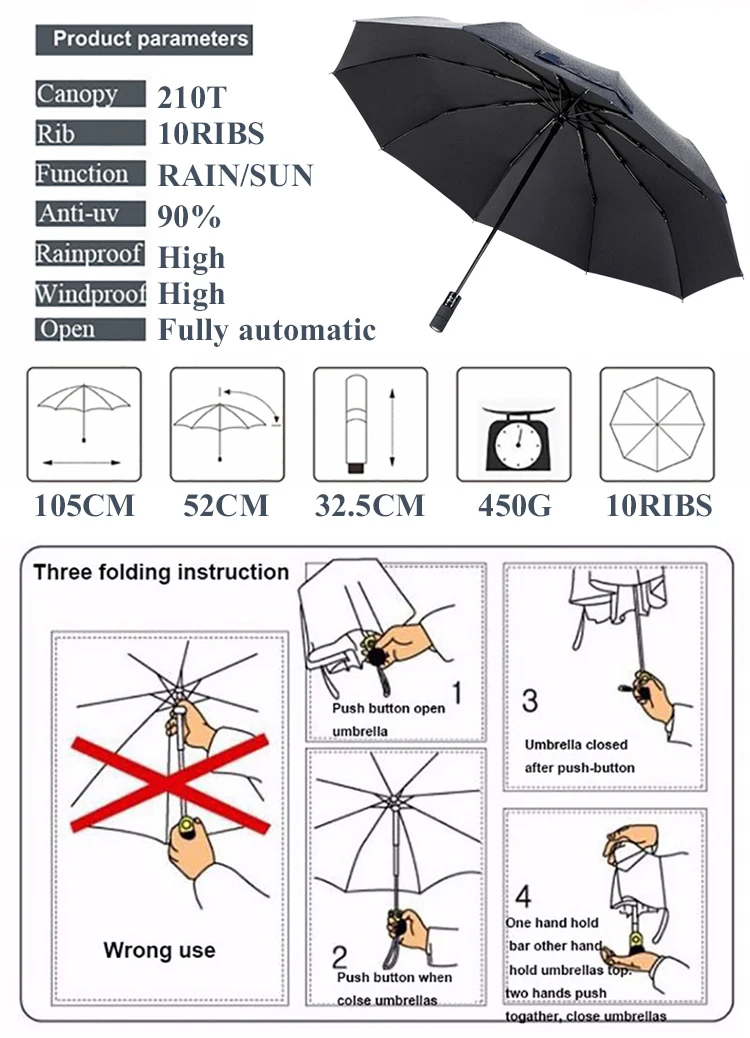 Jesse Kamm колесо автоматический высококачественный Солнечный зонтик 10 костей солнцезащитный штормовой защиты деловой мужской негабаритный зонтик
