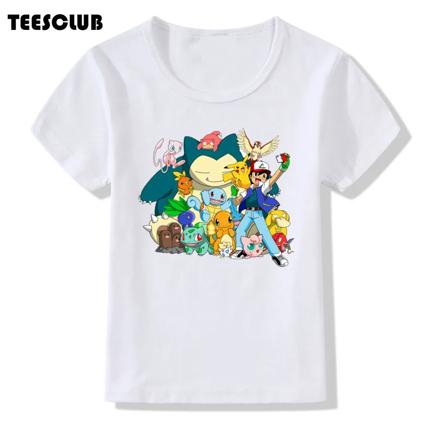 

Children Cartoon Snorlax I'll Do It Tomorrow Print T shirt Funny Pokemon Design Short Sleeve T-shirt Kids Boys Girls Summer Tops