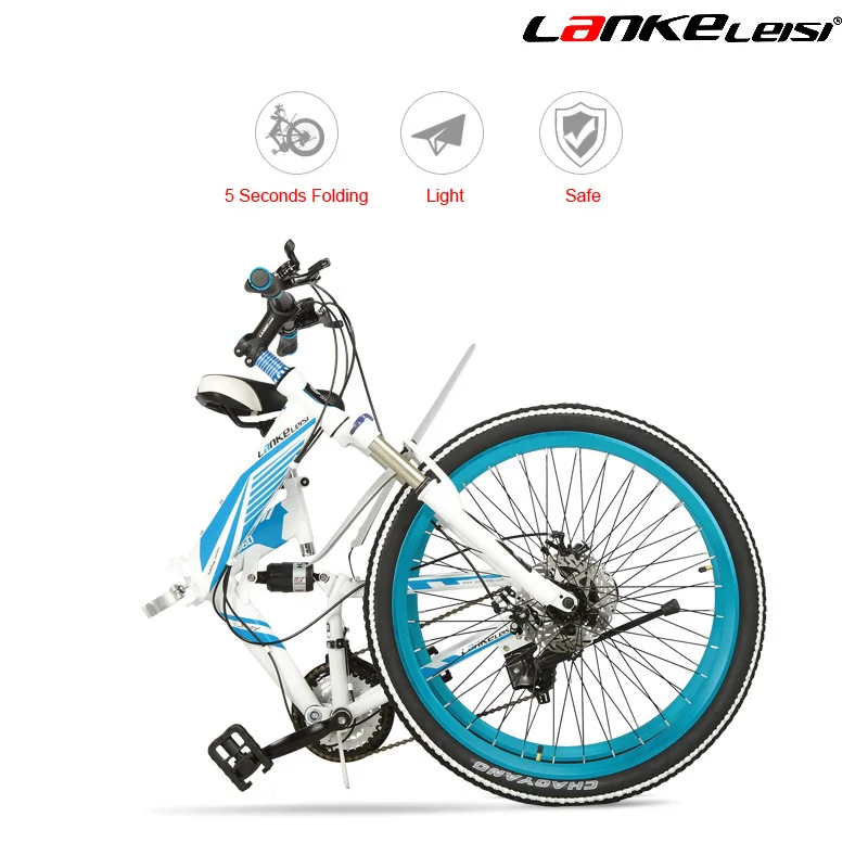 Sale K660M Big Discount, 21 Speeds, 24/26 inches, Folding Bike, Lockable, Full Suspension, Double Disc Brake, Mountain Bike. 1