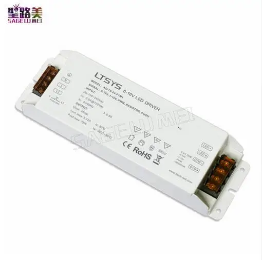 

LTECH CV Led Driver AD-75-24-F1M1 AC100V - 240V input DC 24V 3A 75W output PUSH DIM 0/1-10V dimming led driver for LED lighting