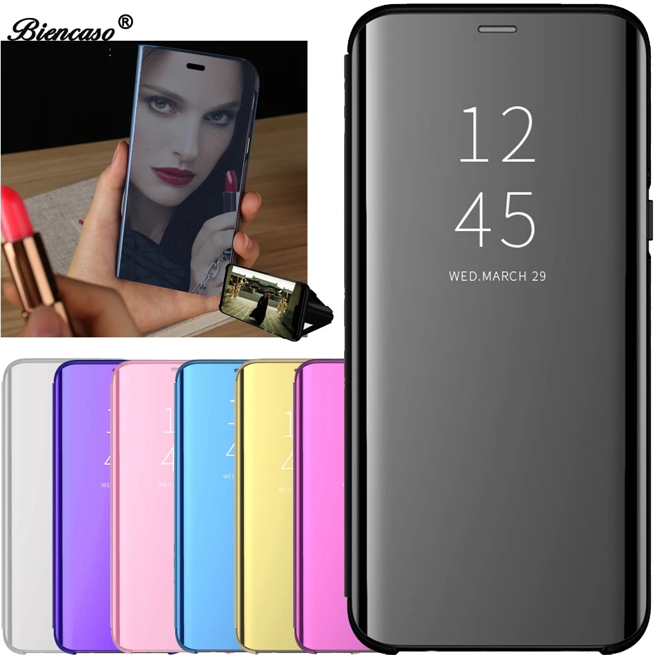 Умный зеркальный чехол для телефона OPPO A7 A5s AX5s Realme 2 3 Pro защитный C2 C1 X F9 F7 A7x флип