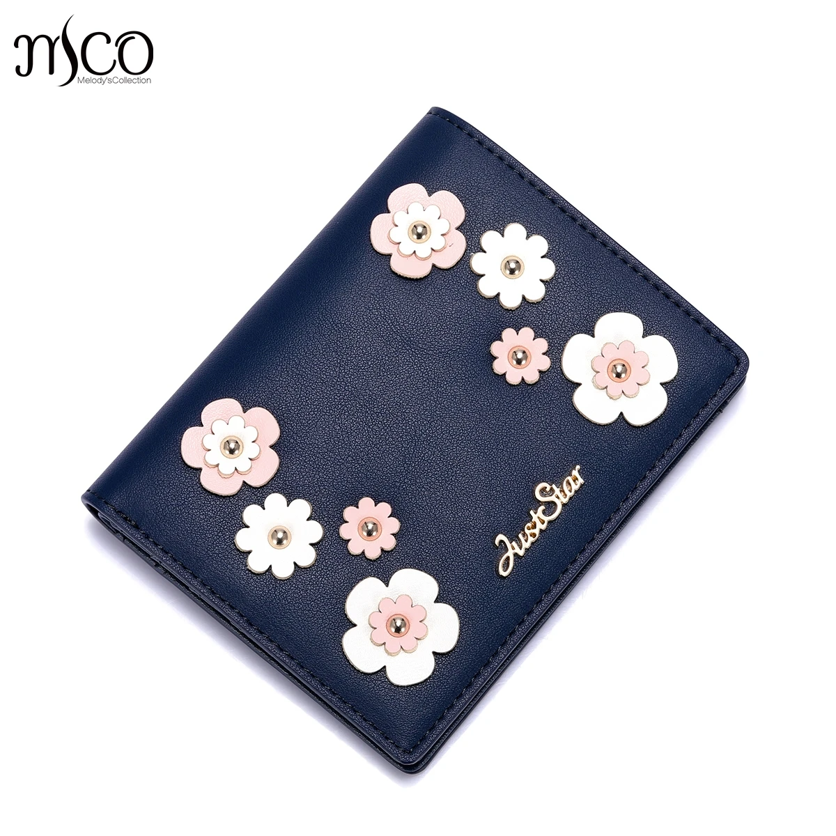 

2018 Brand Designer Flower Leather Women Short Wallets Ladies Small Wallet Hasp Coin Women Purse Wallet Female Purses Money Bag