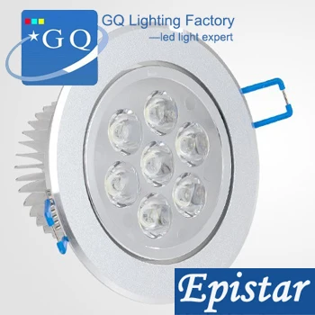 

Free shipping 7W led ceiling light led Spot light lamp AC85~265V silver color ceiling lantern indoor Lamp