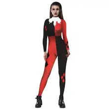 Отряд Самоубийц Харли Квинн косплей женские костюмы женский комбинезон на Хэллоуин необычная сексуальная одежда цирковое представление клоун платье