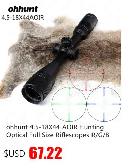 Ohhunt 5-20X50 AOIR охотничья оптика Riflescopes половина Mil точка R/G/B с подсветкой сетка турели замок сброс полный размер прицел