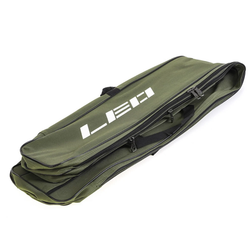 Vara de Pesca Case para Varas Bolsa de Armazenamento Bolsa Duas Camadas Engrenagem Equipamento Ferramenta Transportadora Capa Ombro 130cm 10 Bolsas de pesca