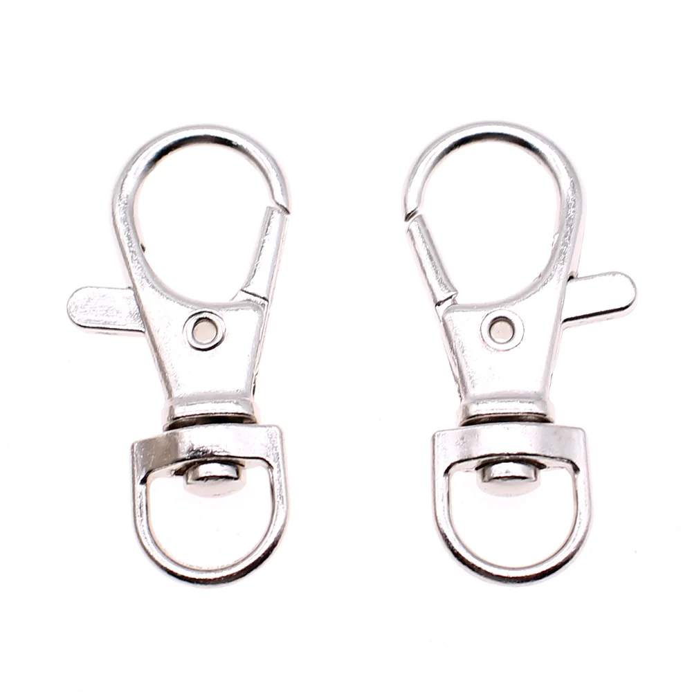 

10pcs 2 Colors 17x38mm 15x35mm Lobster Clasp Clips Key Hook Keychain Split Key Ring Findings Accessories For Keychains Making