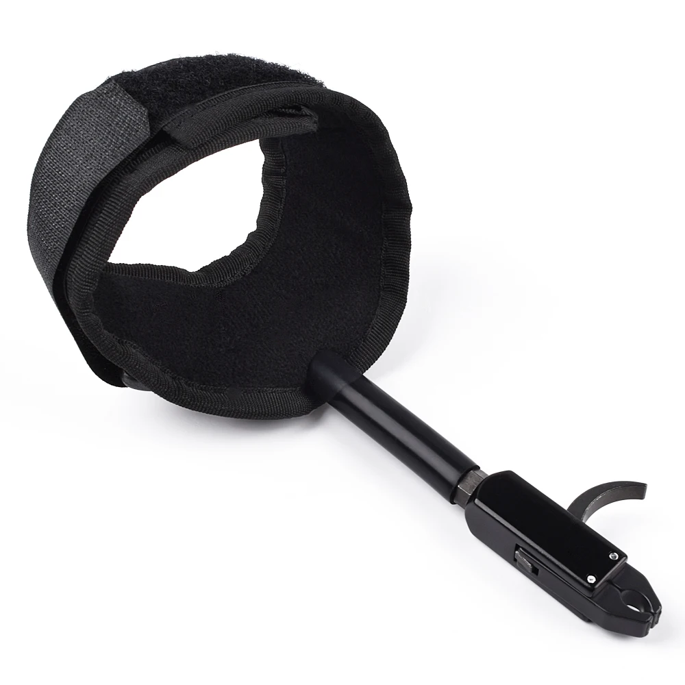1Pcs Black Caliper Release Aid Shooting Trigger Buckle Wrist Strap For