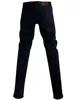 Idopy Hot Selling Men`s Korean Designer Black Slim Fit Jeans Punk Cool Super Skinny Pants With Chain For Male 6