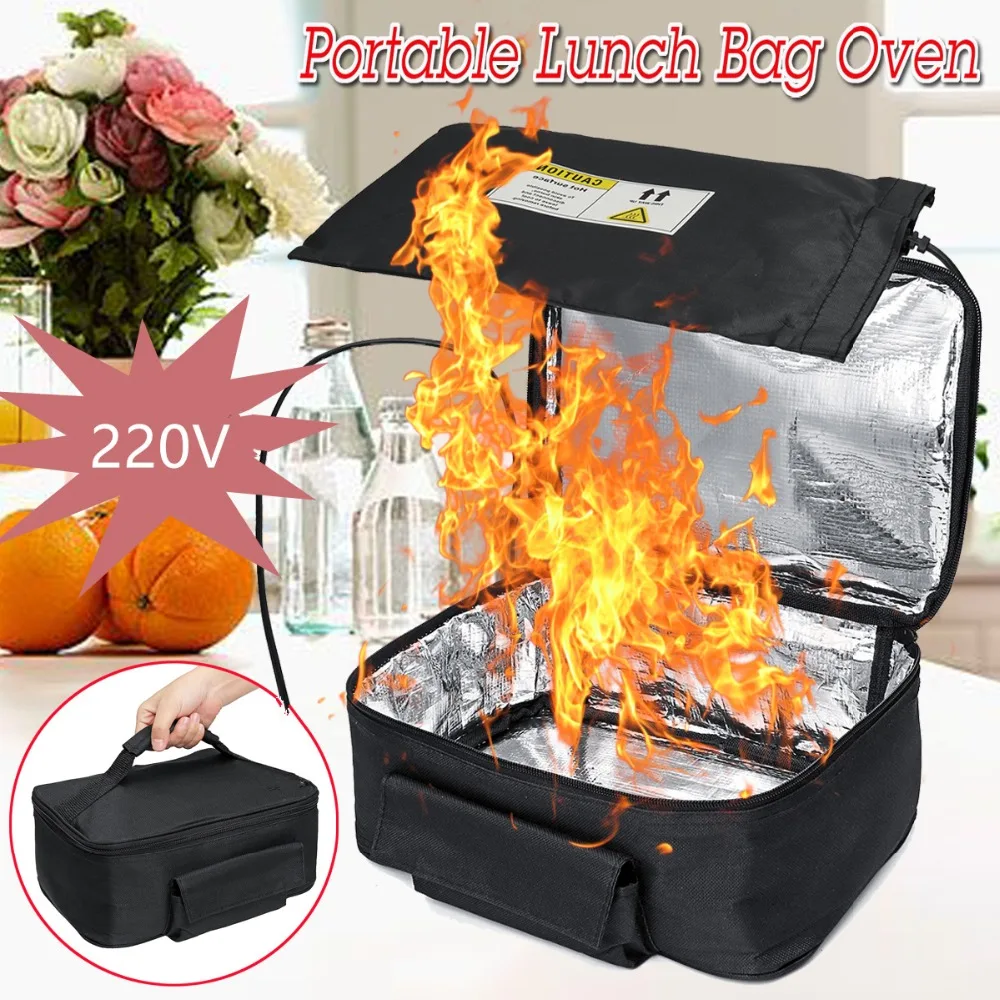 Portable Car Warmer PE Oven Instant Food Heater Heating Bags Electric Lunch Bag 