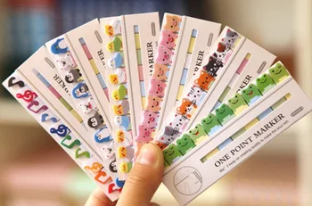 

% Cute cartoon animal cat pig Office Writing Style Sticker Post Bookmark Memo Marker Point Flags Sticky Notes label Decoration