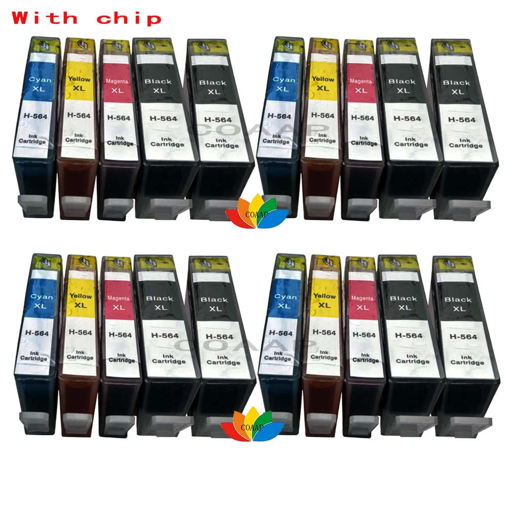 20pk Compatible hp564 Ink Combo Fits HP 564XL 564 Deskjet 3070a 3520 3521 3522 3526 Printer-in