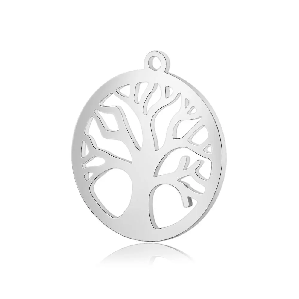 

Life Tree Charm Jewery 316L Stainless Steel Round Tree Pendant Charm Jewelry