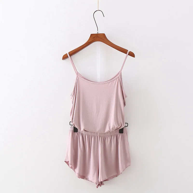 

Daeyard Silk Pajamas For Women Summer Cami And Shorts 2Pcs Solid Pyjamas Sexy Lingerie Girls' Pijamas Sleepwear Casual Homewear