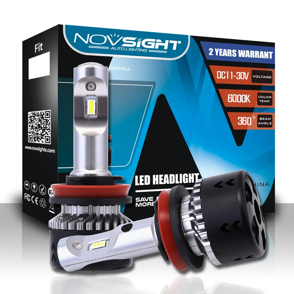 NOVSIGHT Автомобильные фары H7 светодиодные h4 Фары лампы H11 70 Вт 10000lm 6000K Светодиодные