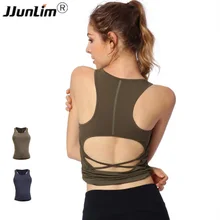 Спортивный бюстгальтер для женщин топ ударопрочный бюстгальтер для занятий йогой с вкладышами тренировочный бюстгальтер для тренировок Топ пуш-ап Спортивная майка Топ рубашки Бег Йога жилет