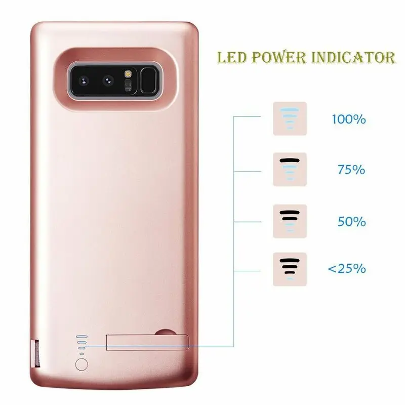 NENG 6500mAh Аккумулятор Чехол для samsung Galaxy Note 8 Note 9 аккумулятор блок Питания Внешнее зарядное устройство крышка зарядка резервного копирования