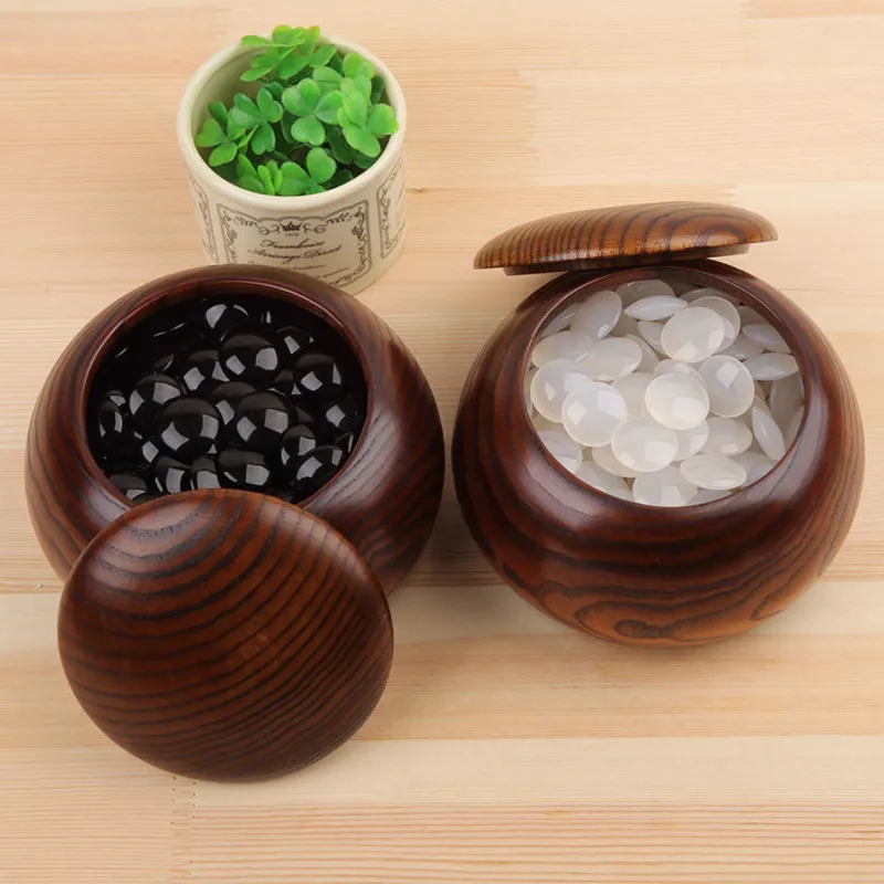 

New 2pcs Quality Solid Wood Go Cans Storage Bottles with Cover The Game Box Natural Wooden