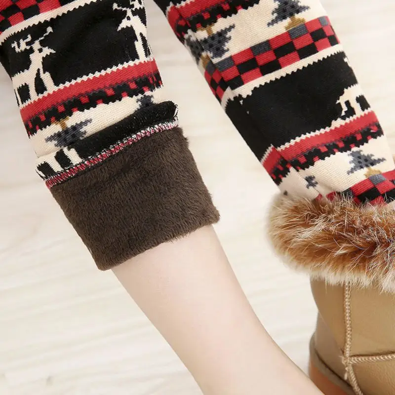 Новинка 2018 зимние леггинсы для девочек штаны с мультяшным принтом теплые