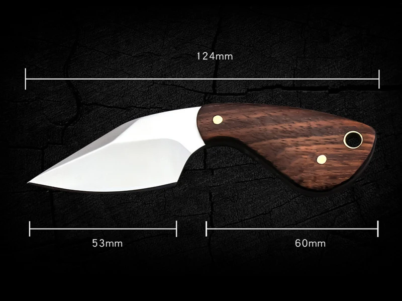 Swayboo шлифовальный 3CR13 стальной нож с фиксированным лезвием Палисандр Ручка высокая твердость Открытый походный нож Ручные инструменты с Нейлоновыми ножнами