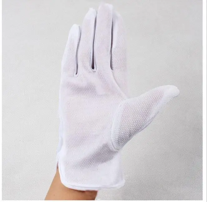 

1pair Thicken increase anti-static gloves plastic point non-slip wear-resistant striped gloves