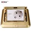 KEKA étage socket UE Plug power socket tout bronze or panneau pop socket avec rj45 ordinateur Sortie Étanche intégré terrain RU ► Photo 2/5