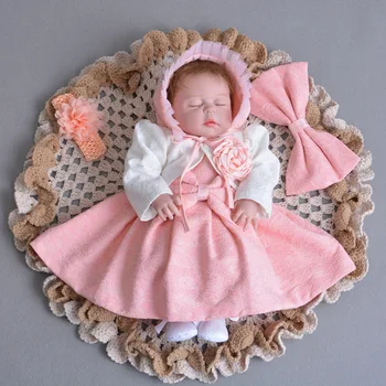 

Baby Girl Baptism Dress With Hat Pink Bow Gown Ball Formal Baptism Clothes for Baby Girl 2020 Baby Clothes for Party ABF164708