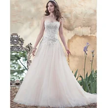 Custom Made Novia Champagne Organza Applique Beading Sexy Lace Wedding Dress Vestido De Casamento