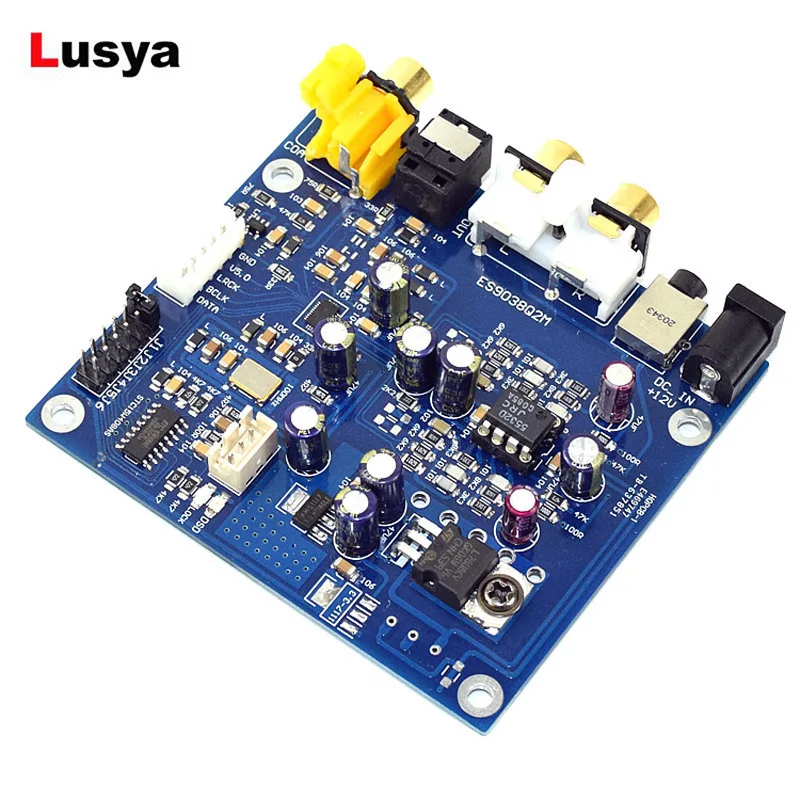 ES9038 Q2M I2S DSD Optical Coaxial Input Decoder DAC Headphone Output HiFi Audio amplifier Board