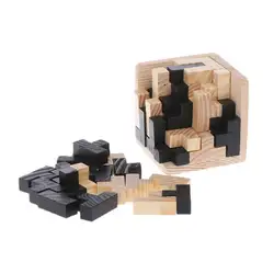3D Деревянный тетрис форма головоломки игрушка Логические геометрические T подходящая головоломка Дети раннего образования