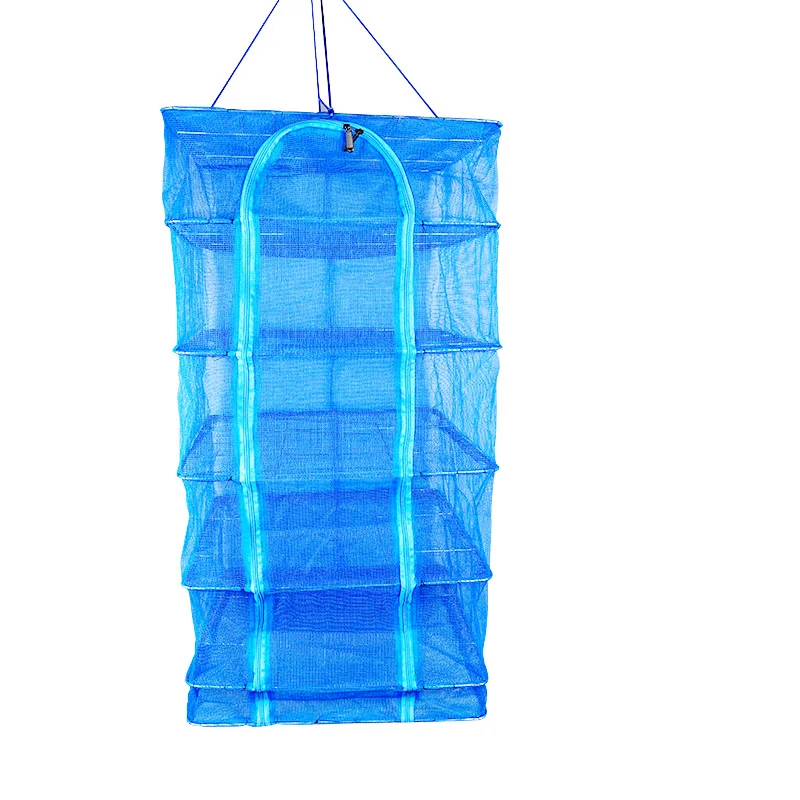 

Foldable PE Hanger Fish Net Drying Net Fish Net Drying Rack Hanging Vegetable Fish Dishes Dryer Net 40 x 40 x 68cm PJ53