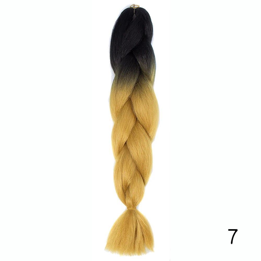 Плетение синтетические накладные волосы 100 г/упак. 24 дюйма Джамбо плетеные косы волосы косы канекалон YxCheris - Цвет: #14