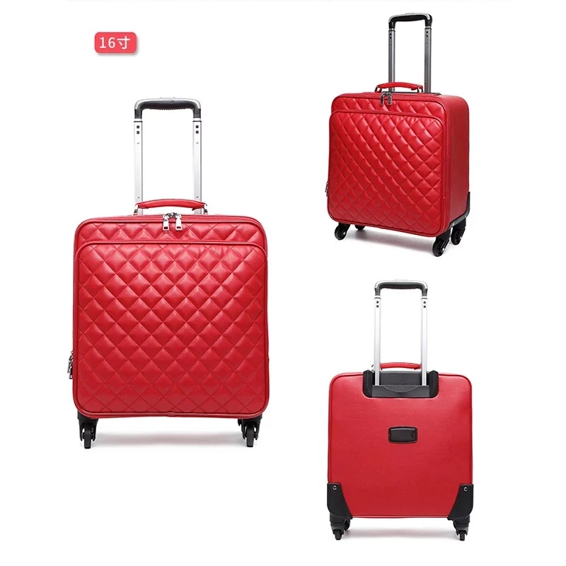 Shop Chinese Red Pu Leather Travel Luggage,Hi – Luggage Factory