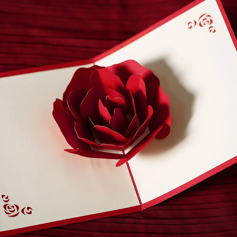 Compra rosa tarjeta de felicitación del día online ...