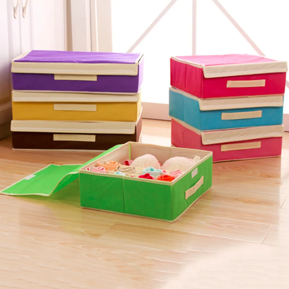 2016 high quality Bra Underwear Sock Panty Good Organizer Storage Box Bag Three Size Optional