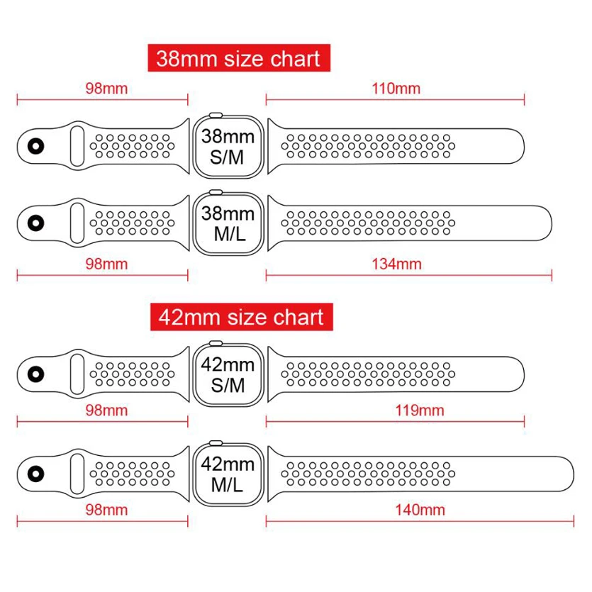BRSUANG 38/40/42/44 мм модель Sports, браслет на запястье, ремешок умные наручные часы ремешок для наручных часов Apple Watch серии 1, 2, 3, 4 года