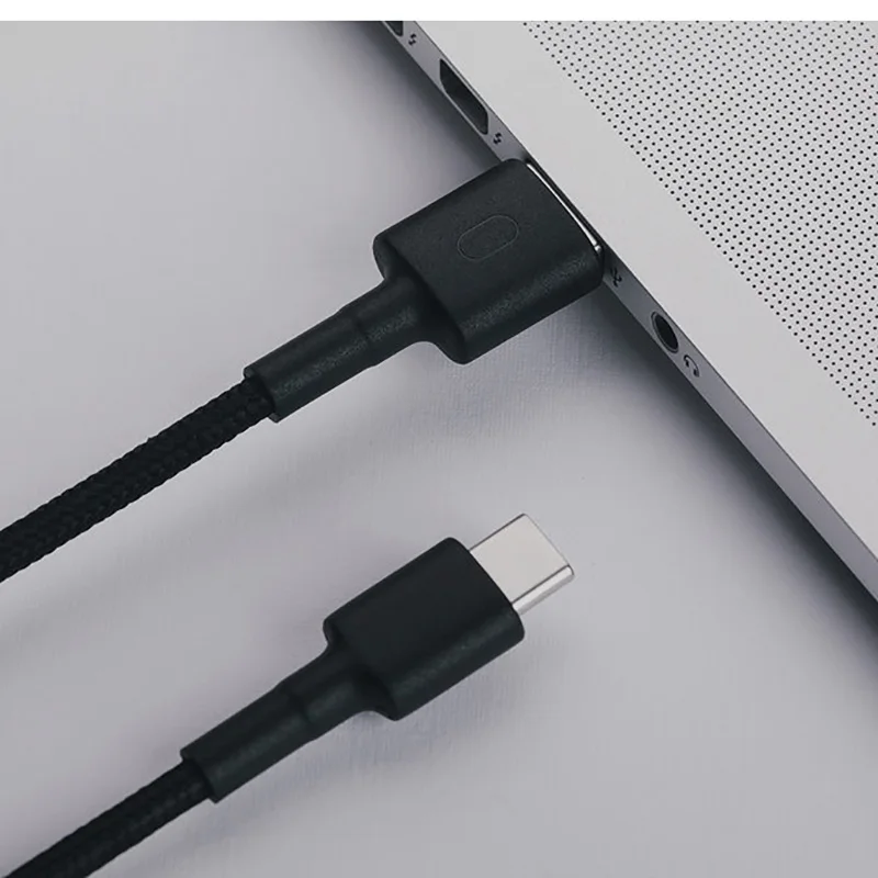 Кабель для быстрой зарядки Xiaomi с разъемом типа C в металлическом корпусе плетеный