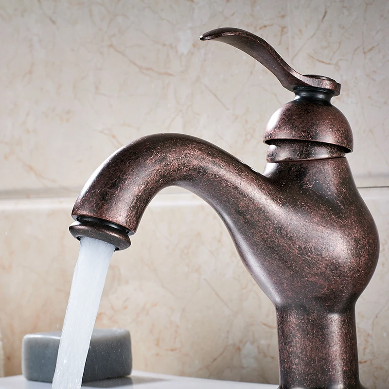 

Bathroom Faucet Basin Mixer Sink Tap Spout Single Hole Hot Cold Water Taps