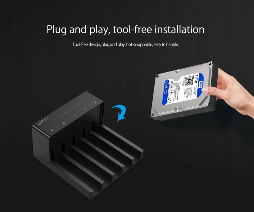 ORICO 2 5 3 SATA HDD док станция супер скорость USB 0 жесткий диск корпус Поддержка 10 ТБ Bay