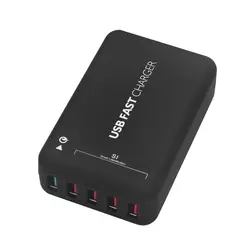 Многопортовый USB charger qc3.0 быстрой зарядки зарядное устройство 5 Порт USB быстрая зарядка зарядное устройство, ЕС Plug