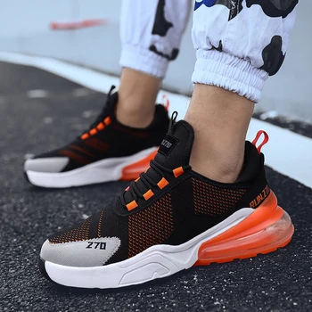 

2019 air cushion men running shoes breathable mesh sneakers for men outdoor light weight sport shoes adult athletic walking shoe