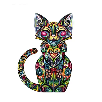 

10pcs/lot Fun Cat Stickers Thermal Diy Accessory Washable Heat Transfer New Design Badges Clothing Deco Patch For Clothes