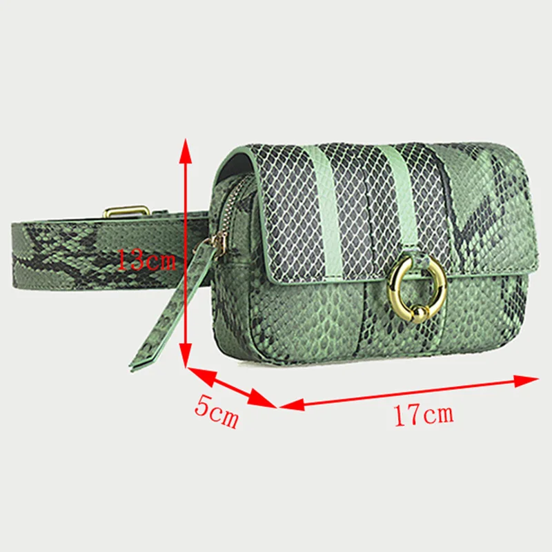 Модные дизайнерские Поясные Сумки поясная сумка для женщин высокого класса кожа Змеиный женский ремень сумки для телефона удобная сумка