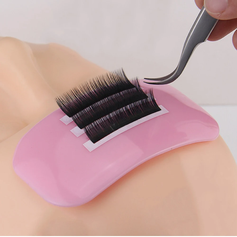 

BQAN 1pcs Pink Transparent Eyelash Stand Pad Thicker Silicone Pad Lash Stand Eyelash holder Eyelash Extension Tool