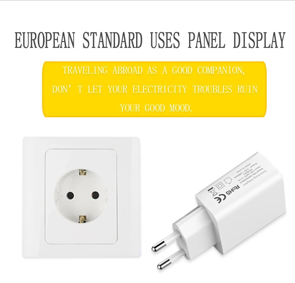 5V2A USB EU Mobile Phone Charger Travel In Europe Italy France Spain Wall Charger EU Adapter Plug For Electronic Device Charging (9)