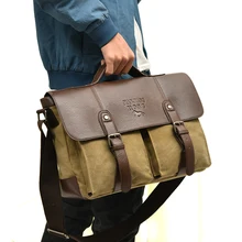 Ao ar livre dos homens do vintage mensageiro sacos masculino bolsa de ombro lona com couro do plutônio alta capacidade sacos crossbody maleta saco de negócios